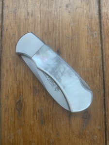 Puma Knife: 1999 Puma 4 Star Mini Folding Lock Knife with Mother Of Pearl Handle