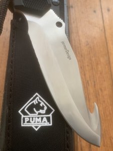 Puma Knife: Puma Rare 132001 2002 Huntac Tactical Survival Knife with Gut Hook