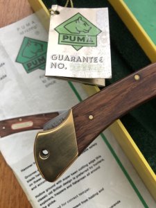 Puma Rare Model 965 Hoffritz Deer Hunter 1978 Folding Lock Knife Serial # 1978 in original box