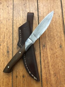 J. ZEMITIS Australian Made Damascus Bladed Fixed Blade Knife.
