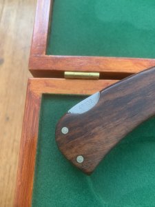 Puma Set of 2 - 1987-90 4 Star Rosewood Folding Knife Set in Puma Display Box
