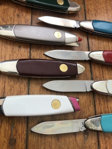 Collection of 8 Franklin Mint Cars of the Fifties Pocket Knives