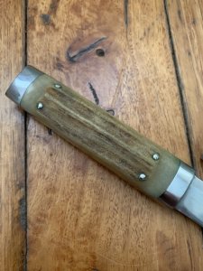 Puma Knife: Puma 1980 Vintage 3573 Boot Knife with Stag Handle & Original Sheath #14081