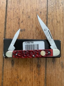 Puma Knife: Puma Bantam Folding Knife with Bright Red Bone Handle 2004