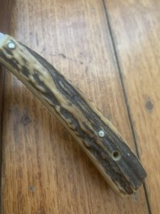 Puma Knife: Early 2000's Puma Pro Hunter Gut Hook Knife with Stag Antler Handle