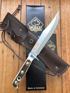 Puma Knife: Puma Current Model Bowie Handmade Knife with Stag Antler Handle