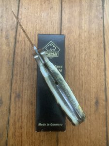 Puma Knife: 2018 Puma 4 Star Full Sized Folding Lock Knife with Thick Stag Antler Handle