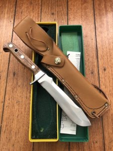 Puma Knife: Puma Rare 1968 Jacaranda White Hunter Knife with Original Box Paperwork & Receipt #76582