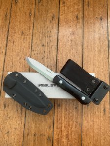 Real Steel Knives RS3725 Black BushCraft III Knife with Kydex Sheath