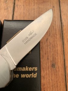 Puma Knife: Puma 1998 Custom Stag Antler Handled Lock Back Folding Knife