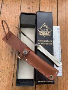 Puma Knife: Puma 1996 Hunters Pal with Stag Antler Handle Sheath & Box
