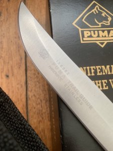 Puma Knife: Puma Trail Guide Fixed Blade Knife with Krayton Handle