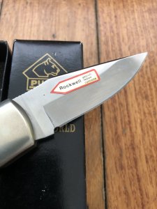 Puma Knife: Rare Puma THUYA Folding Knife with Root Wood Handle in original Black Box