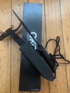 Ontario 2023 Model US NAVY MOD MK3 Dive Knife Straight Edge Knife with Plastic Sheath
