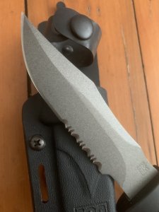SOG Vintage Original SEKI JAPAN M37 SEAL PUP Knife with Kydex Tactical sheath