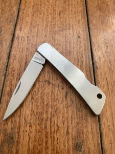 GERBER Silver Knight Japan Stainless Frame Lock Back Folding Knife