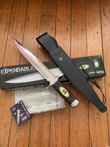 United Cutlery Gil Hibben Expendables II Double Shadow with Micaela Handle & Black Leather Sheath