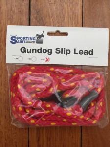 Dog Lead: Red/Yellow-flecked Slip Lead, 8mm thick, 2m long