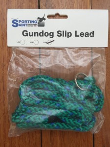 Dog Lead: Emerald green/Blue-flecked Slip Lead, 8mm thick, 2m long