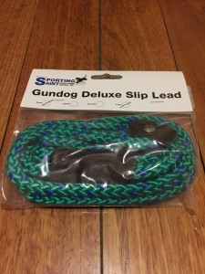 Dog Lead: Emerald green/Blue-flecked Deluxe Slip Lead, 8mm thick, 1.5m long