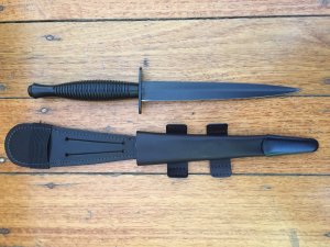 FALLKNIVEN G1 Double Edged Tactical Boot Knife in Zytel Plastic Sheath