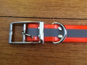 Blaze Orange and Reflective Dog Collar - Medium (27.5cm to 44.5cm)