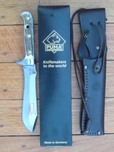 Puma Knife: Puma Current German Model White Hunter with Stag Handle 116375