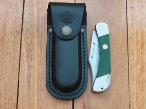Puma Knife: PUMA Packer Folding Lock Knife With Khaki Green Handle.