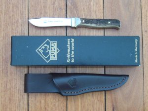 Puma Knife: Puma Hunters Pal with Eiche (Oak) Hardwood Handle