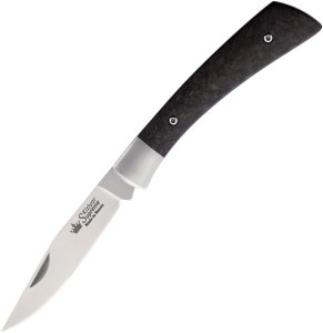 Kizlyar Knife: Russian Kizlyar Supreme Model D2 GENT Folding Knife with Carbon Fibre Handle and Box
