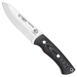 Cudeman Model 206-M Fixed Blade BS-9 Bushcrafter Fixed Blade Knife With Multi-Position Leather Sheath