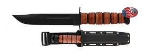Ka-Bar Knife: Full-sized Kabar with Straight Edge Blade