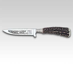 Linder Folklore Jagdnicker Knife with 10cm Blade, with Fork built in to sheath