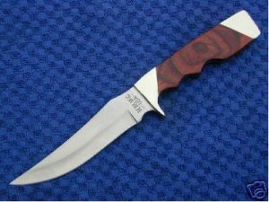 Bear & Son USA Made Hunting Knife with Rosewood Handle