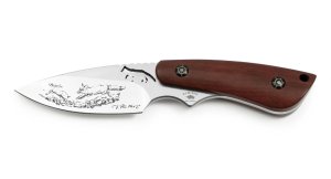 Puma Knife: Puma IP Fox I Laser Cut Sandalwood Handle