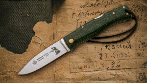 Puma Knife: Puma IP Special Edition 'RIFLEMAN' Green Micarta Folding Lock Knife