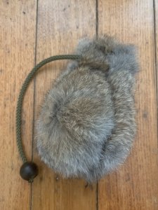 Dog Training Dummy: Real Rabbit Fur Ball Dummy with Toggle