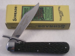 Schrade SCCS2010 Cutlery Collectors Society swing guard button lock folding knife.