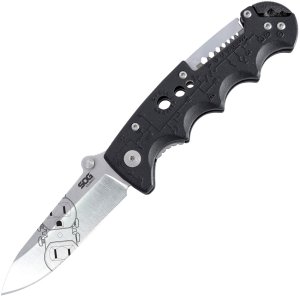 SOG Original EL01-CP KILOWATT Folding Lock Knife with Quality Pouch