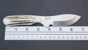 Silver Stag Slab Series WhiteTail Caper Stag Antler Handle