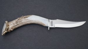 Silver Stag Crown Series Deer Skinner Knife with Stag Antler Handle