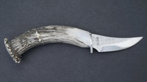 Silver Stag Tool Steel Series Gamer Skinner Stag Antler Handle