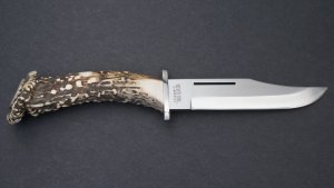 Silver Stag Crown Series Deep Valley Knife with Stag Antler Handle