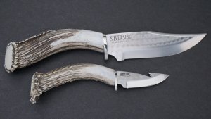 Silver Stag USA Handmade Knife Combo 2 Knife set with Elk Handles