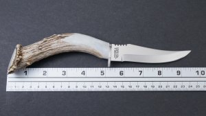 Silver Stag Crown Series Deer Skinner Knife with Stag Antler Handle