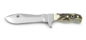 Puma Knife: Puma Mini White Hunter with Stag Handle and Leather Sheath