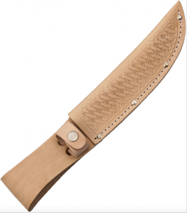 Knife Sheath: Light Tan Leather Sheath - 6 inches