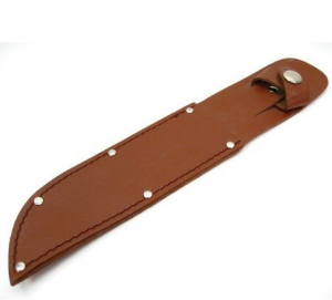 Knife Sheath: Brown Leather Sheath - 6 inches