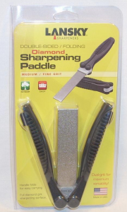 Lansky Double-Sided Diamond Paddle Folding Knife Sharpener Medium/Fine