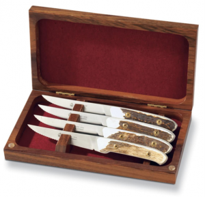 ASHBERRY Sheffield England 1930's-50's 12 Piece Stag Handled Knife & Fork Set.